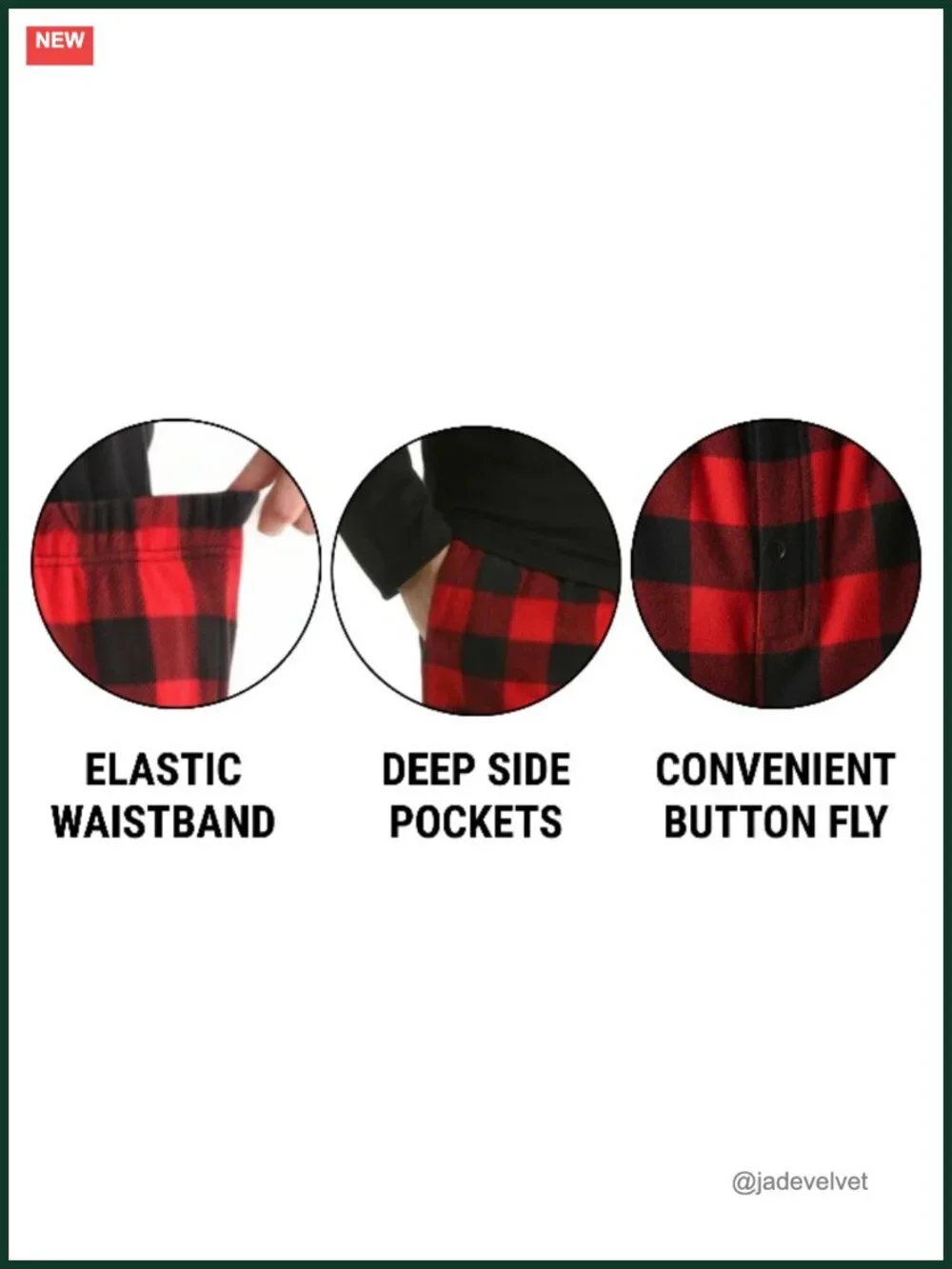 Polar Fleece Pajama Set with Thermal Top and Button Fly